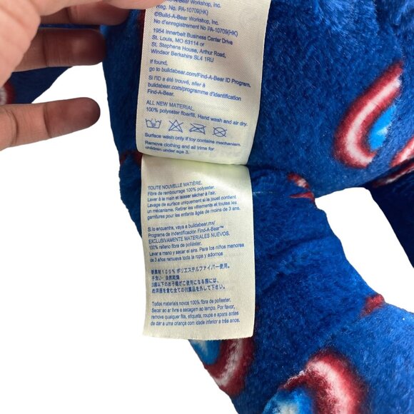 Build-A-Bear Captain America Shield Pattern Marvel Avengers Teddy Bear Plush - Picture 8 of 10